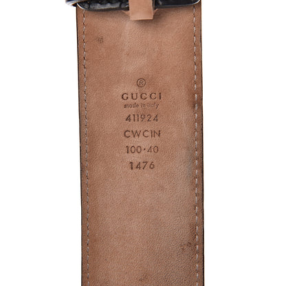 Gucci Guccissima Signature Interlocking G 40mm Belt 100 40 Black 6 of 7
