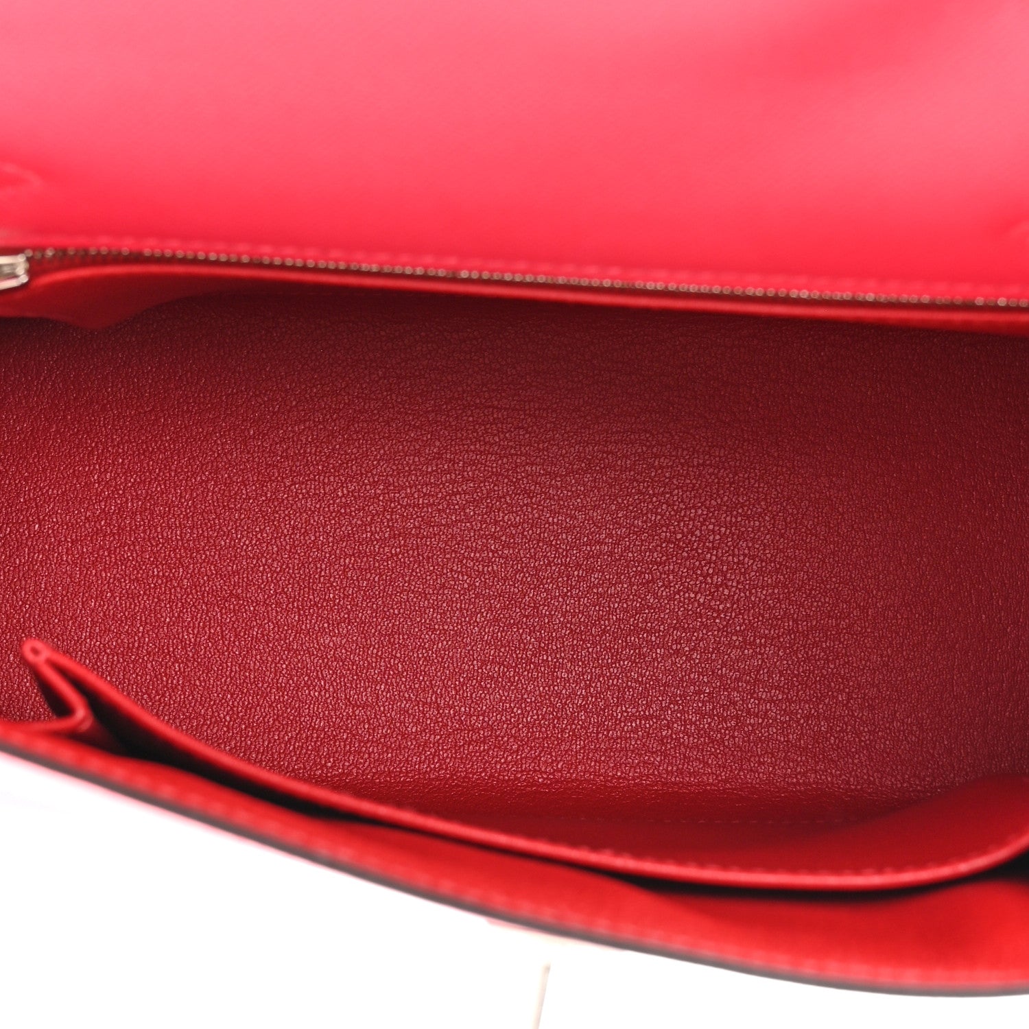 Hermes Madame Calfskin Kelly Sellier 25 Rose Extreme Rouge Piment 5 of 15