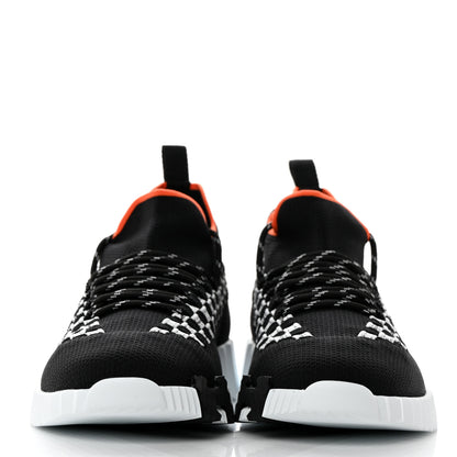 Hermes Knit Womens Flex Bolduc Sneakers 38 Black White 2 of 8