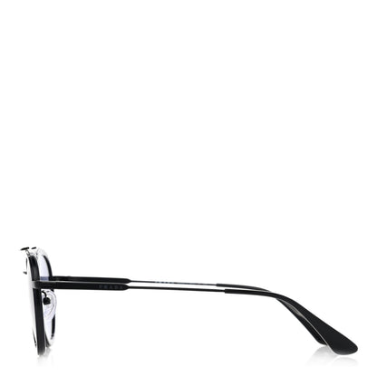 Prada Round Sunglasses SPR 56X Black 3 of 7