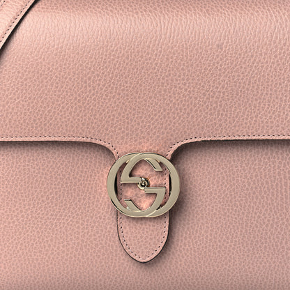 Gucci Dollar Calfskin Medium Interlocking G Top Handle Shoulder Bag Soft Pink 8 of 10