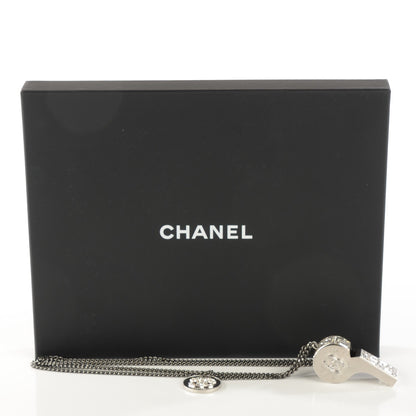 Chanel Crystal CC Whistle Pendant Necklace 10 of 10
