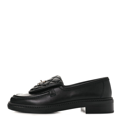 Chanel Lambskin Quilted CC Turnlock Loafers 36 Black 1 of 18