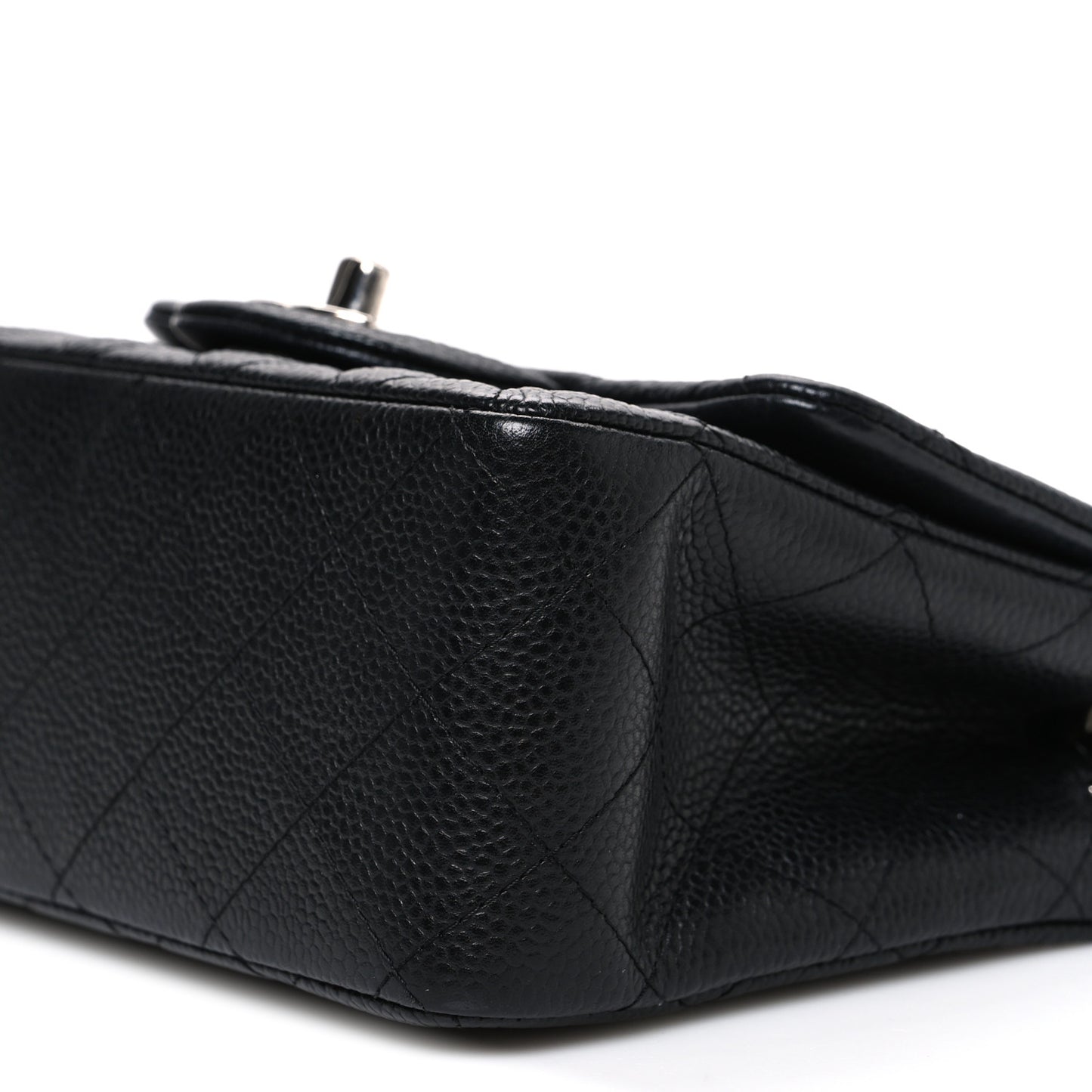 Caviar Quilted Mini Square Flap Black