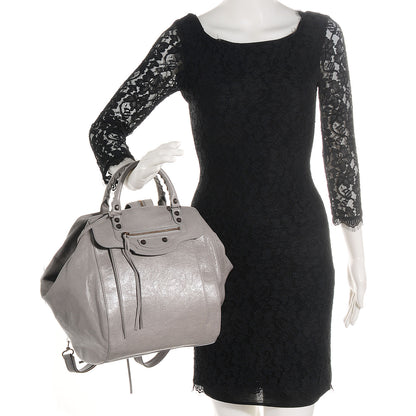 Balenciaga Agneau Classic Hardware Zip Traveler Backpack Gris Pyrite 2 of 13