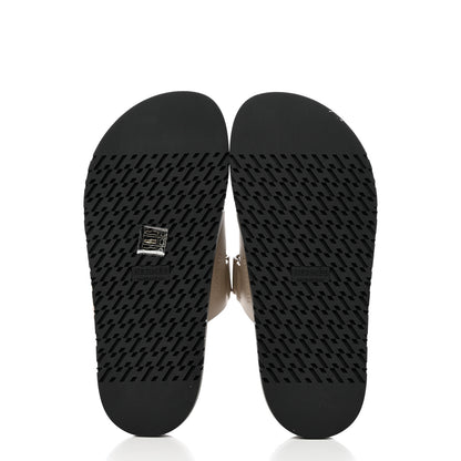 Hermes Calfskin Womens Chypre Sandals 37 Beige Mastic 5 of 9