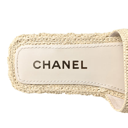Chanel Cord Braided CC Mules 39 Light Beige 8 of 10