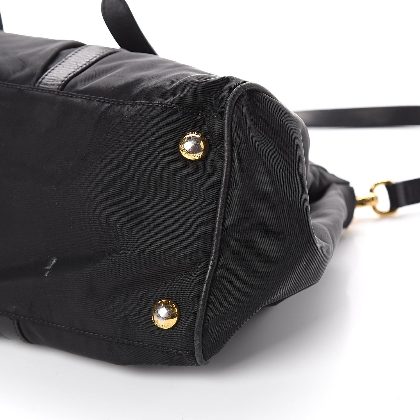 Tessuto Nylon Vitello Daino Tote Black