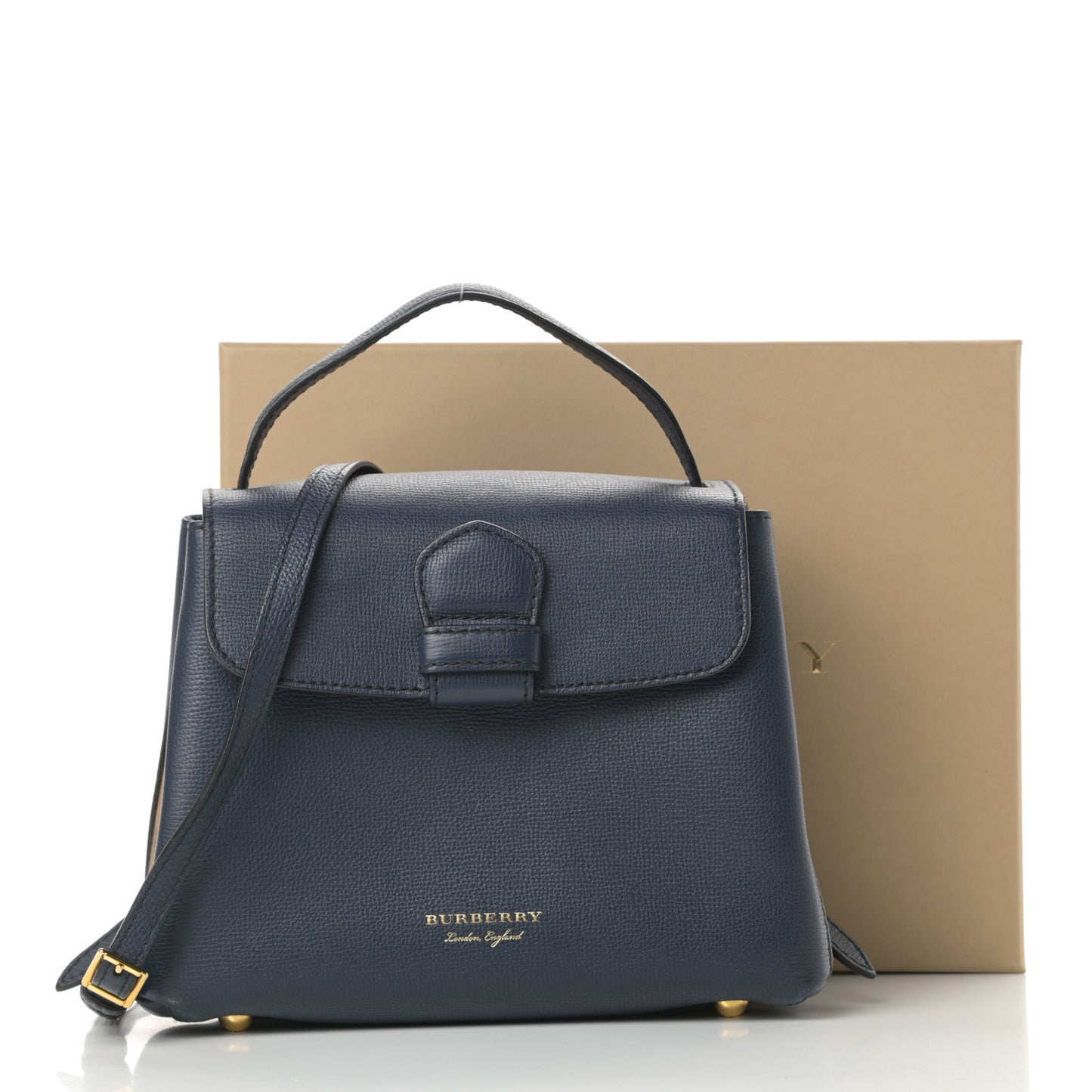 Derby Calfskin House Check Small Camberley Ink Blue