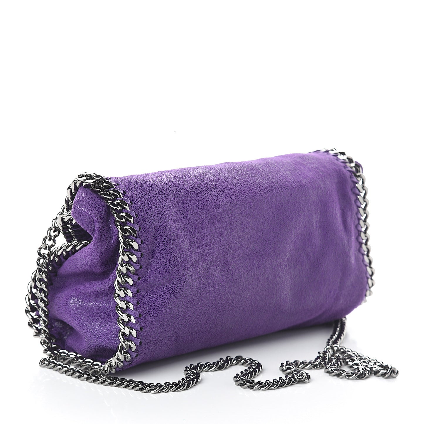 Shaggy Deer Mini Falabella Fold Over Tote Bright Purple