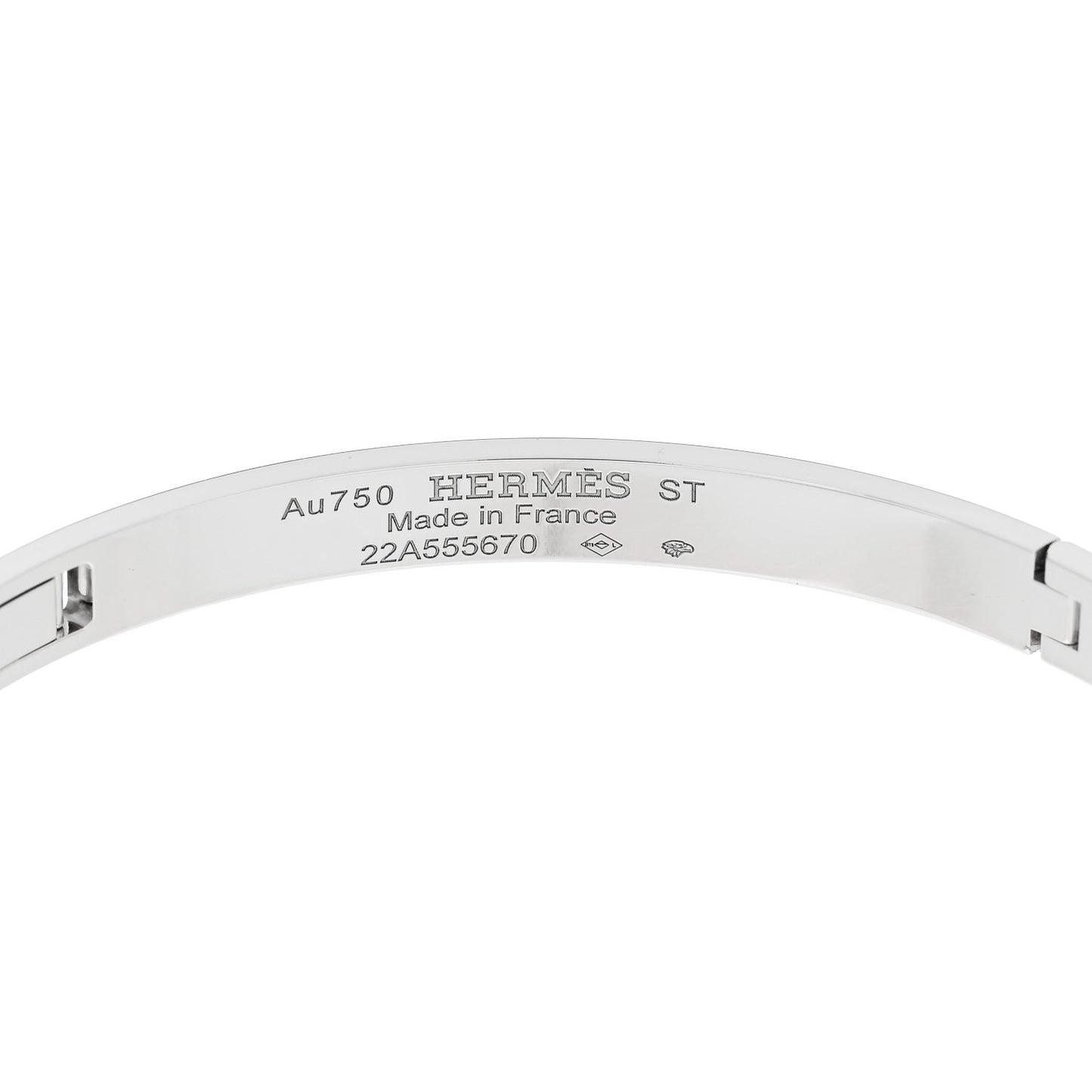 18K White Gold Diamond PM H D'Ancre Bracelet ST