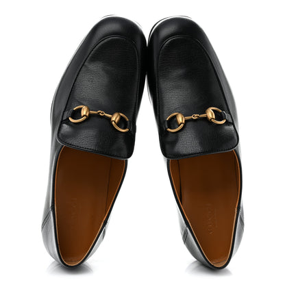 Gucci Goatskin Womens Horsebit Mid-Heel Loafers 39.5 Black 2 of 11