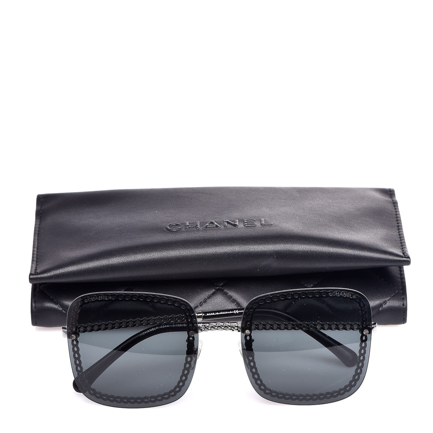 Square Removable Chain Sunglasses 4244 Grey