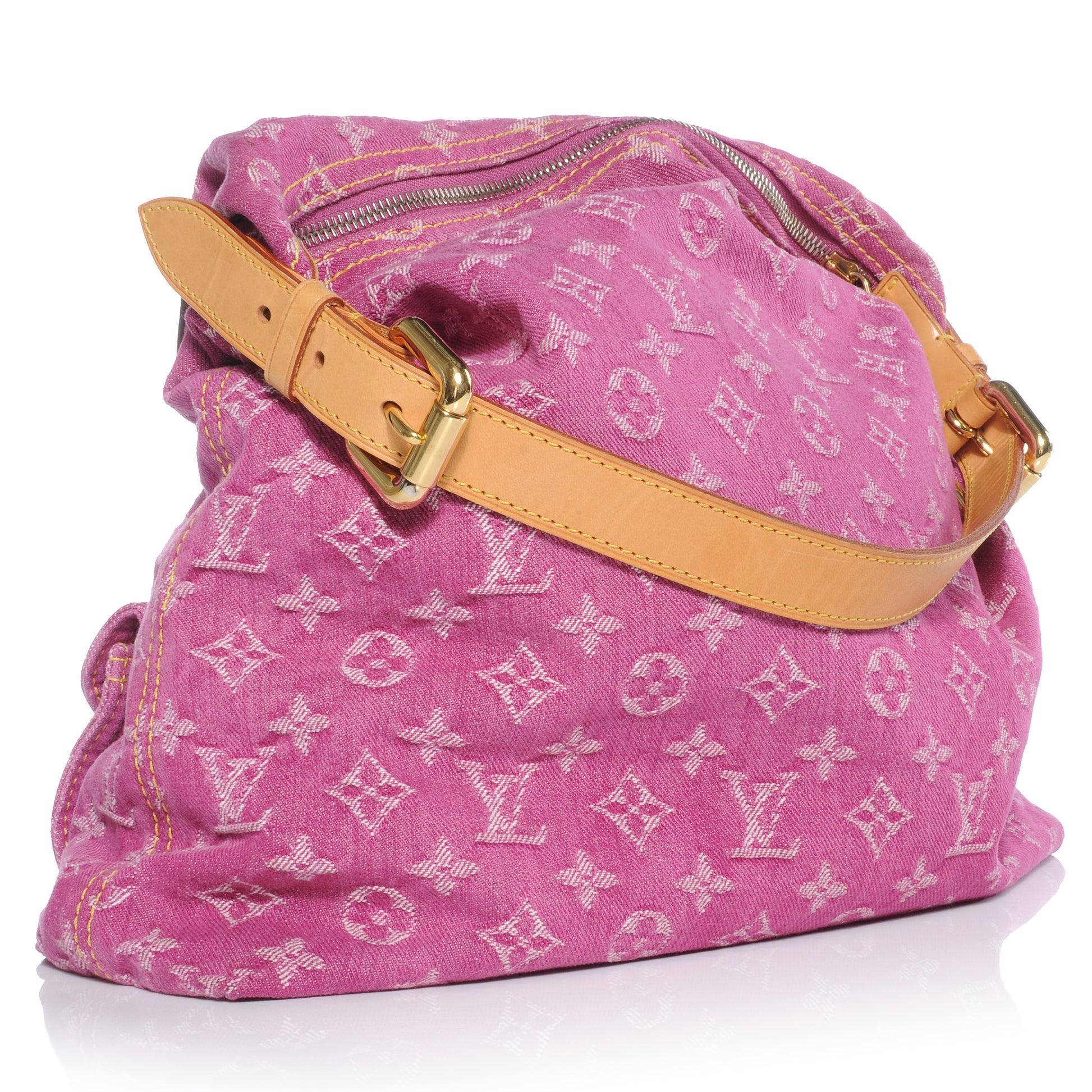 Louis Vuitton Denim Baggy GM Fuchsia 3 of 7