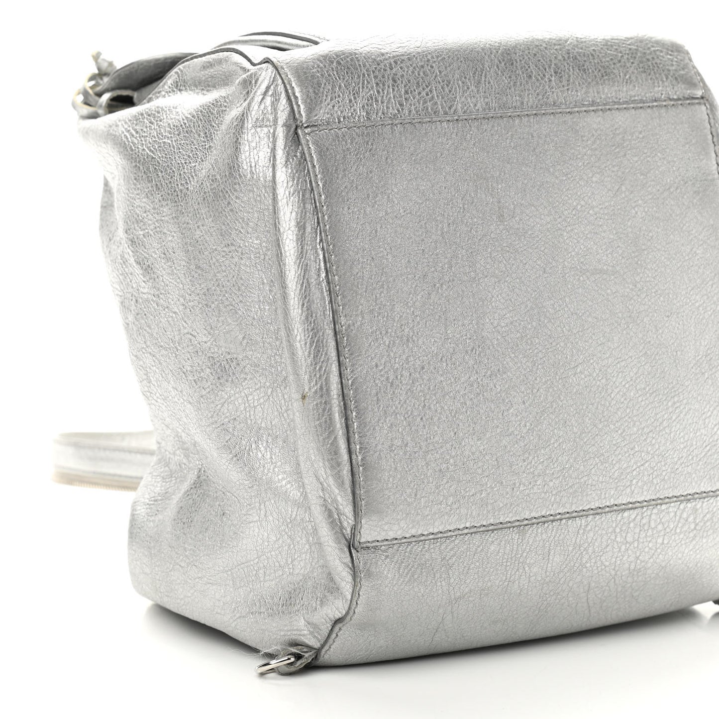 Metallic Agneau Giant 12 Silver Hardware Traveler Convertible Backpack Gris Aluminum