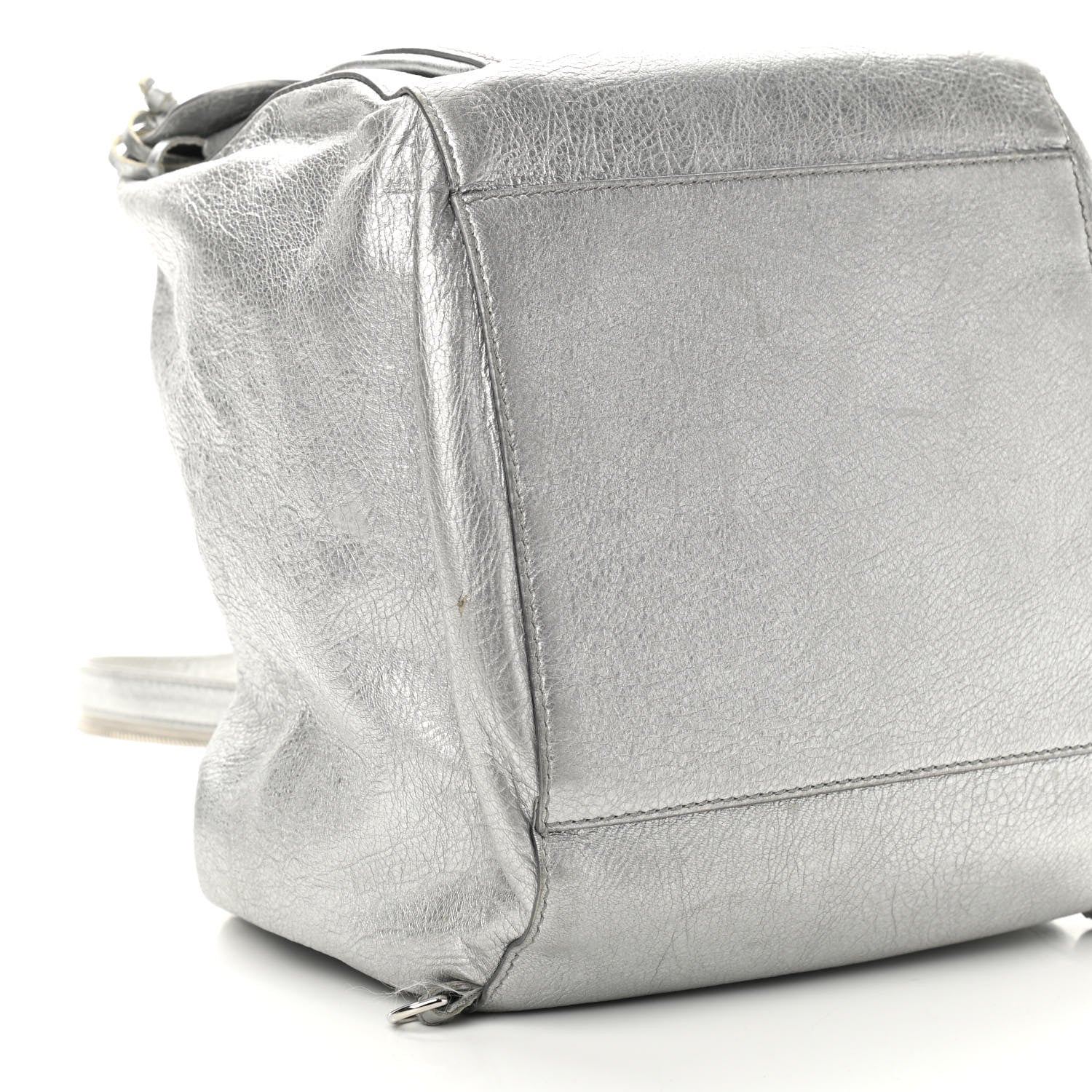 Balenciaga Metallic Agneau Giant 12 Silver Hardware Traveler Convertible Backpack Gris Aluminum 6 of 12