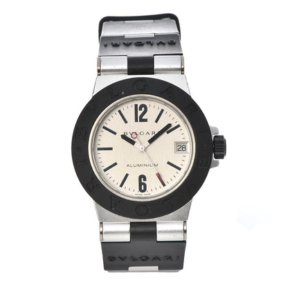 Bulgari Aluminum Rubber 32mm Diagono Quartz Watch 1 of 7