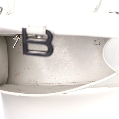 Balenciaga Grained Calfskin Small Hourglass Top Handle Bag White 5 of 24