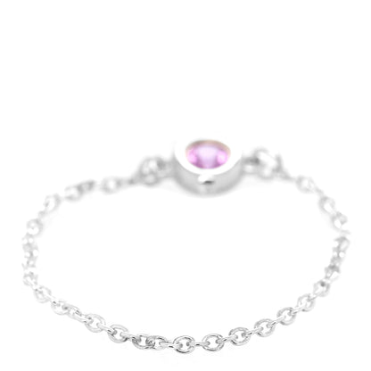Tiffany Sterling Silver Pink Sapphire Elsa Peretti Color by the Yard Ring 54 7 3 of 4