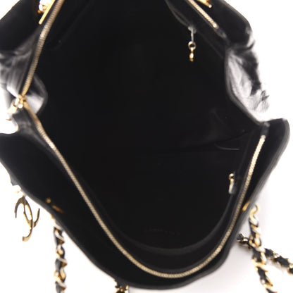 Chanel Lambskin Quilted Shopping Tote Black 5 of 14