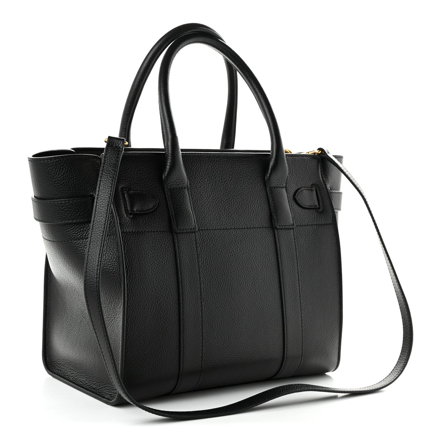 Classic Grain Small Bayswater Zip Tote Black