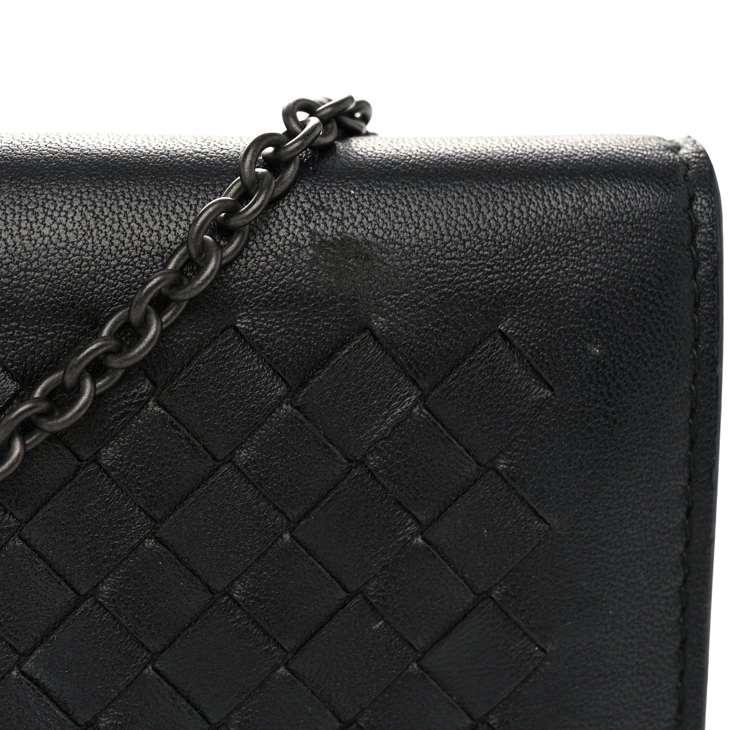 Nappa Intrecciato Continental Wallet on Chain Black