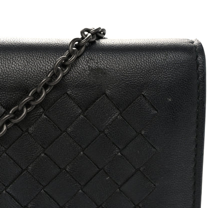 Bottega Veneta Nappa Intrecciato Continental Wallet on Chain Black 11 of 13