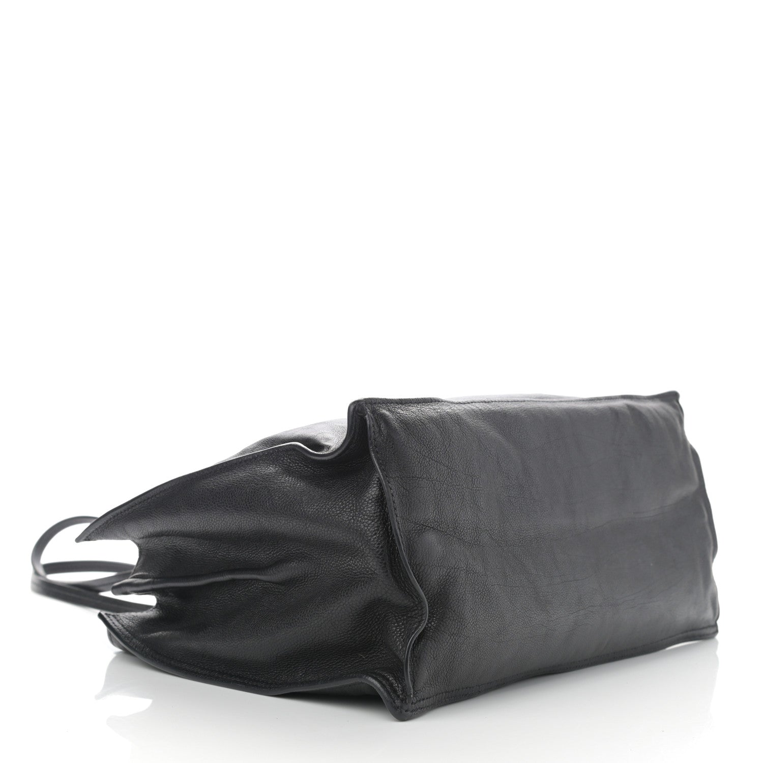 Prada Glace Calfskin Etiquette Shopping Bag Black Astrale 4 of 12