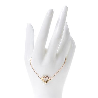 Cartier 18K Pink Yellow White Gold Trinity Heart Bracelet 2 of 5