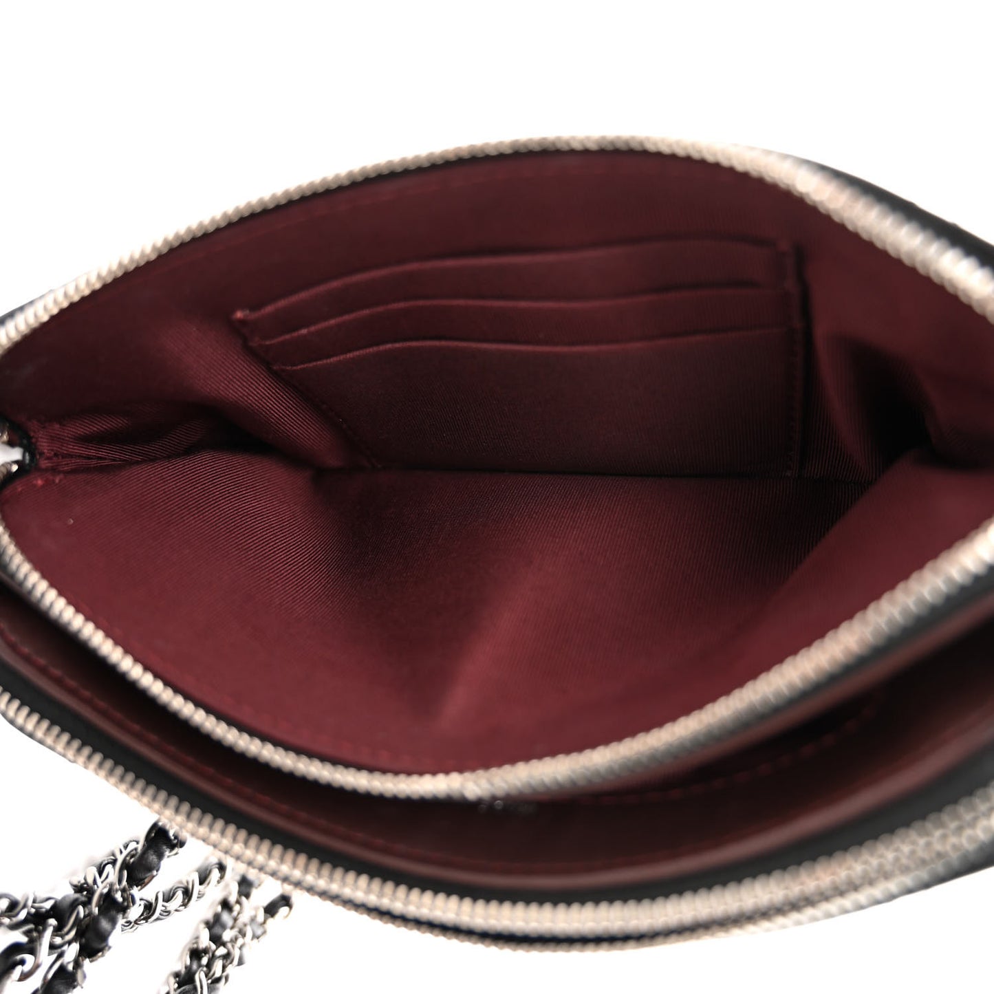 Lambskin Quilted Small Clutch With Chain Black