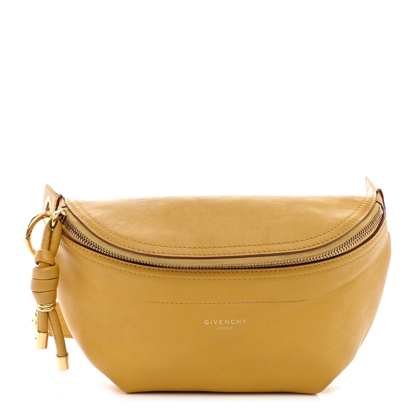 Calfskin Whip Bum Bag Yellow Curry