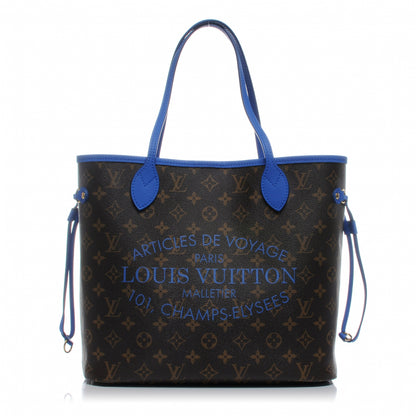 Louis Vuitton Monogram Articles de Voyage Ikat Neverfull MM Grand Blue 1 of 8