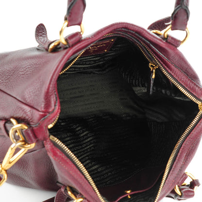 Prada Cervo Deerskin Bauletto Amaranto 6 of 9