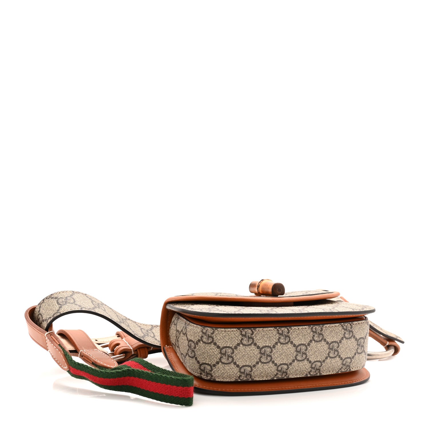 Gucci GG Supreme Monogram Web Bamboo Mini 1947 Belt Bag 80 32 Beige 4 of 11