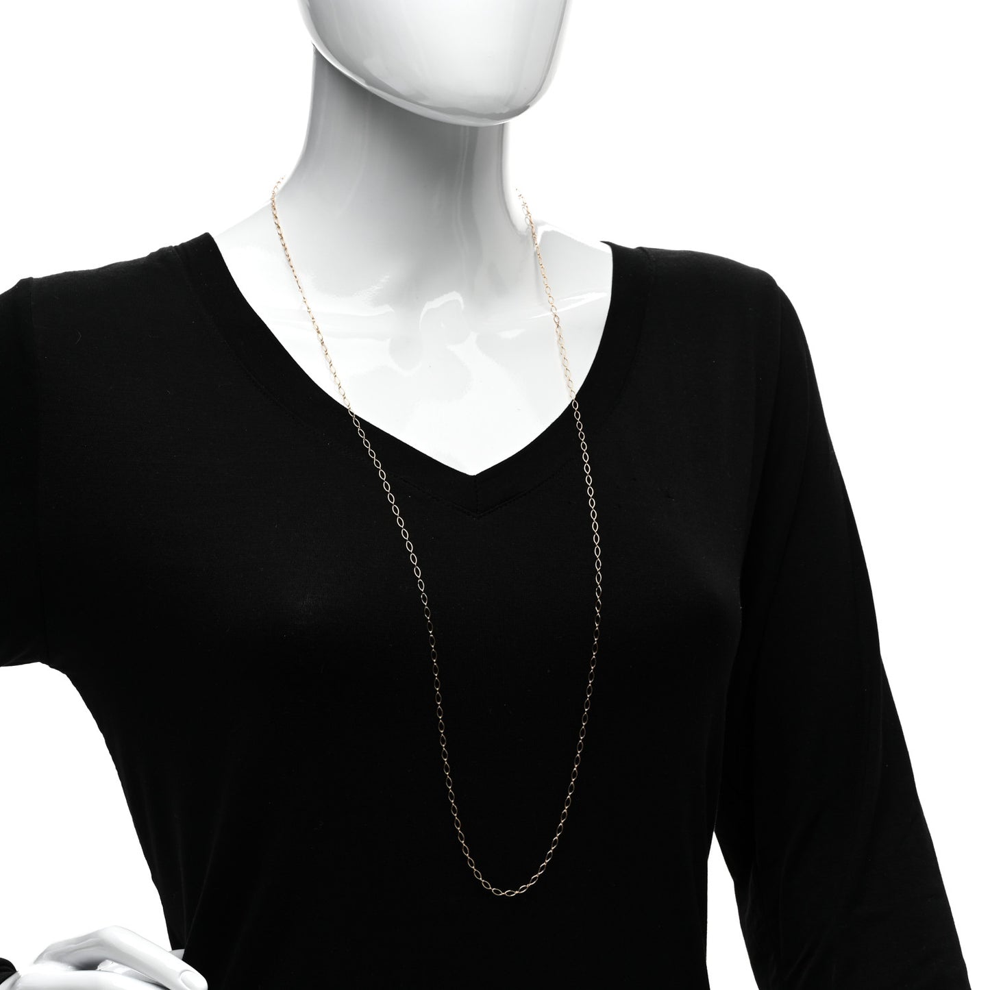 18K Rose Gold Oval Link Chain Necklace 36"