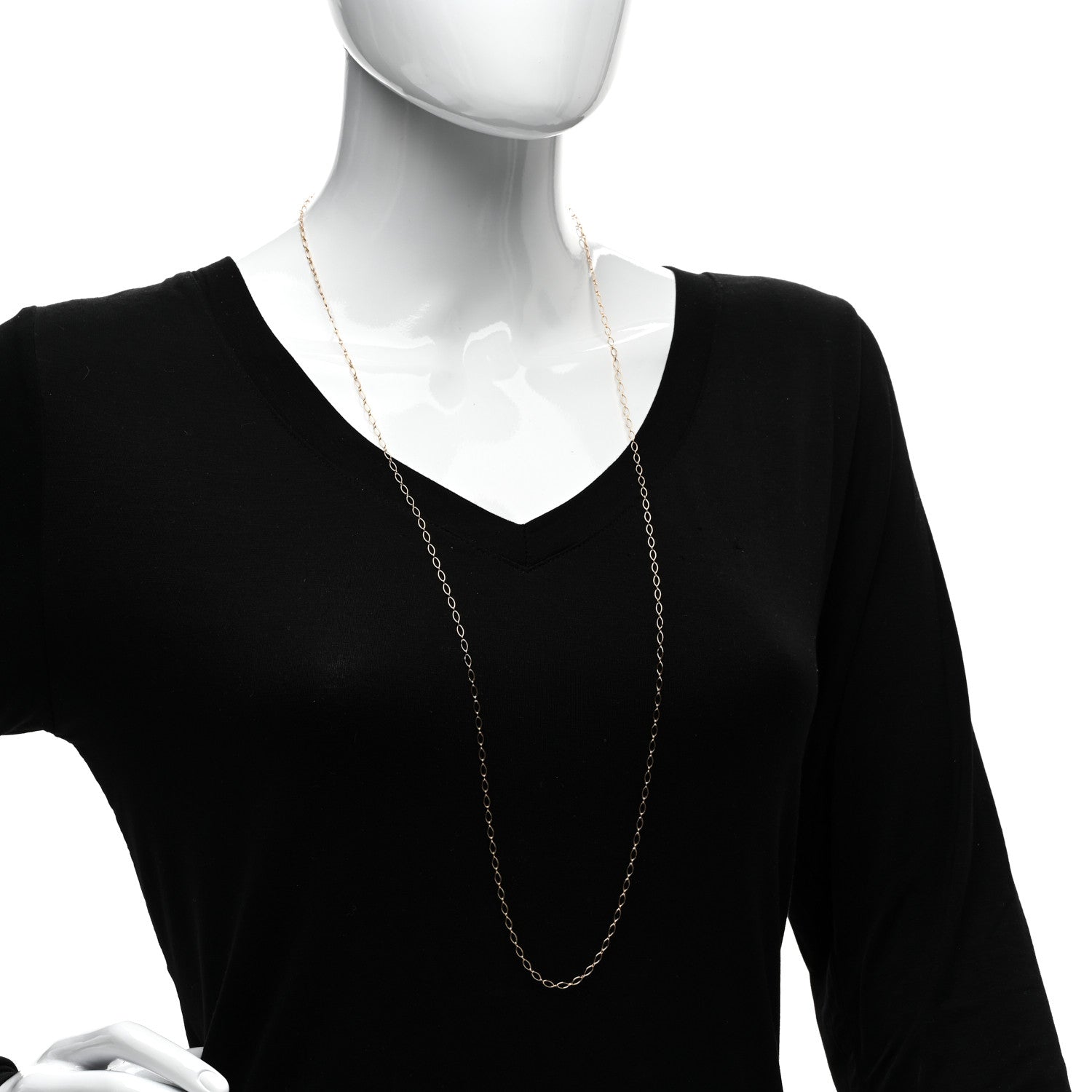 Tiffany 18K Rose Gold Oval Link Chain Necklace 36" 2 of 4