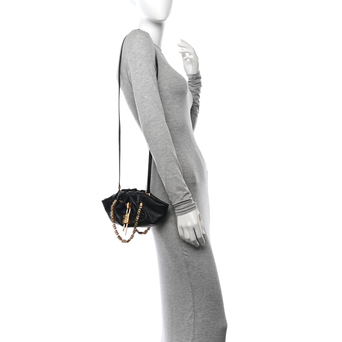 Calfskin Kenny Mini Shoulder Bag Black