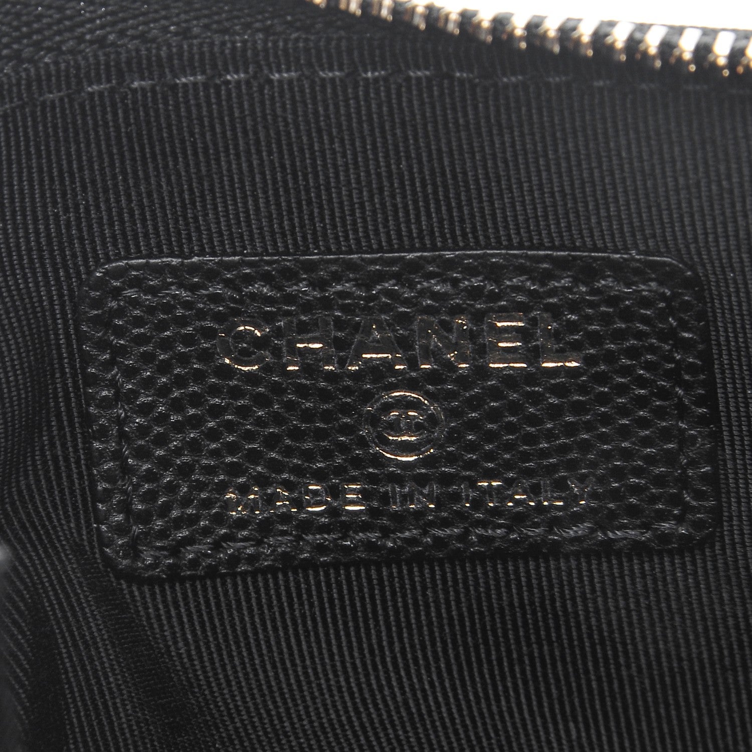 Chanel Caviar Quilted Small Cosmetic Case Black 6 of 7