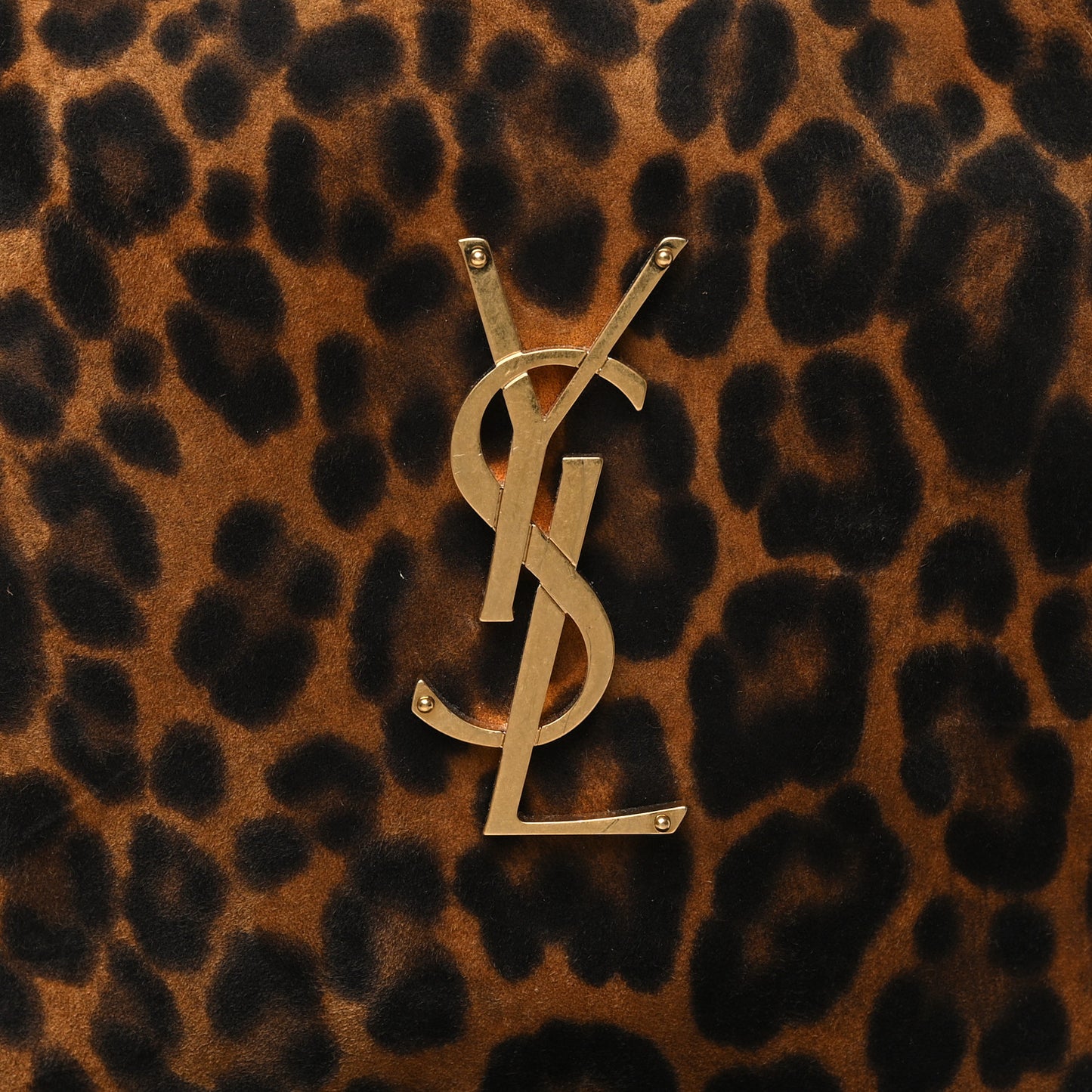 Calfskin Leopard Print Monogram Lou Camera Bag Black