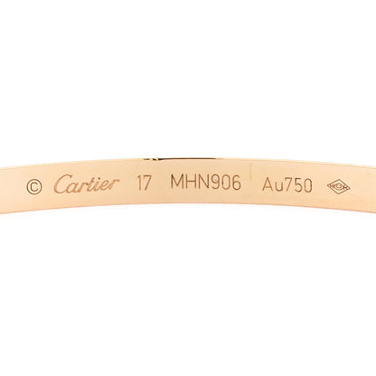Cartier 18K Yellow Gold 6 Diamond Small LOVE Bracelet 17 4 of 5