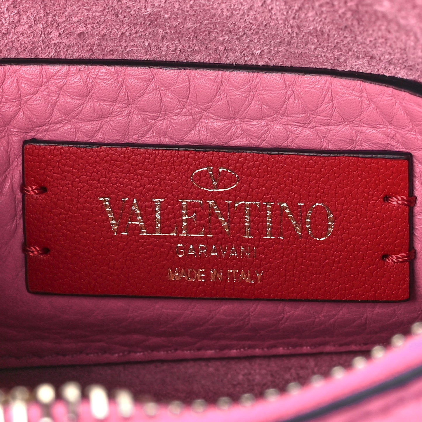 Pebbled Calfskin Small Rockstud Flip Lock Shoulder Bag Dawn Pink