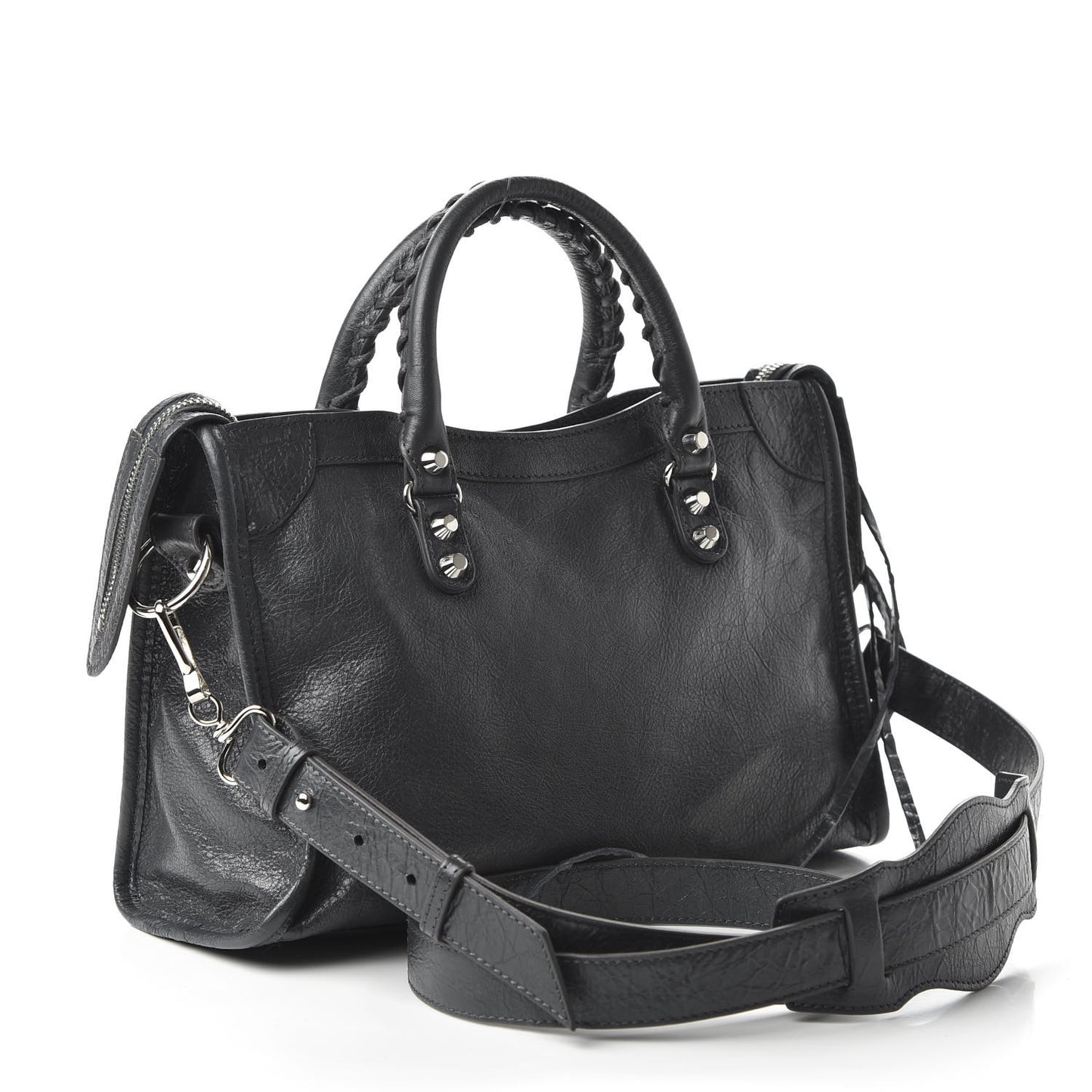 Agneau Classic Silver Hardware S City Gris Fossile