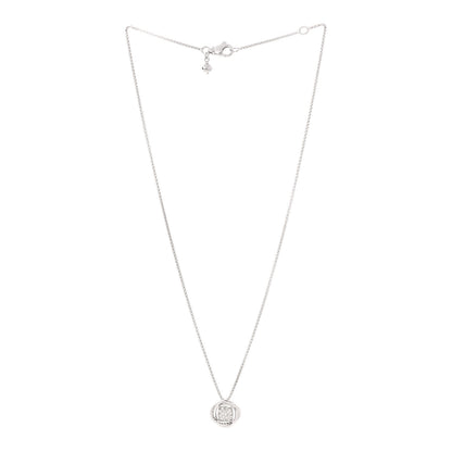 David Yurman Sterling Silver Diamond 7mm Infinity Pendant Necklace 3 of 5