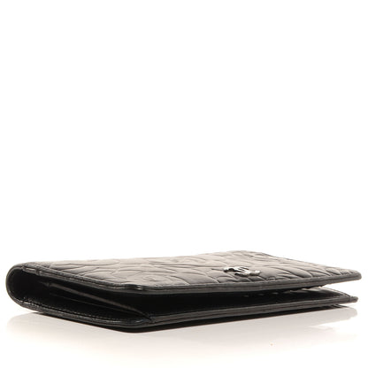 Chanel Lambskin Camellia Yen Wallet Black 4 of 9