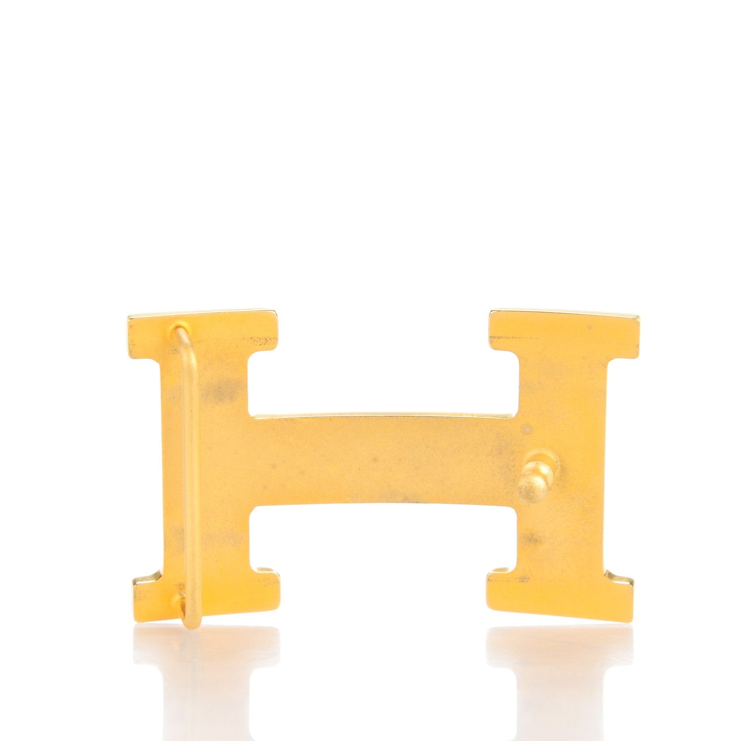 Hermes Box Courchevel 32mm H Belt 65 Black Gold 8 of 9