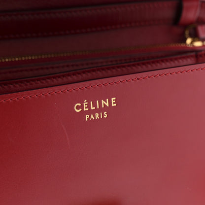 Celine Box Calfskin Medium Classic Box Flap Bag Red 6 of 12