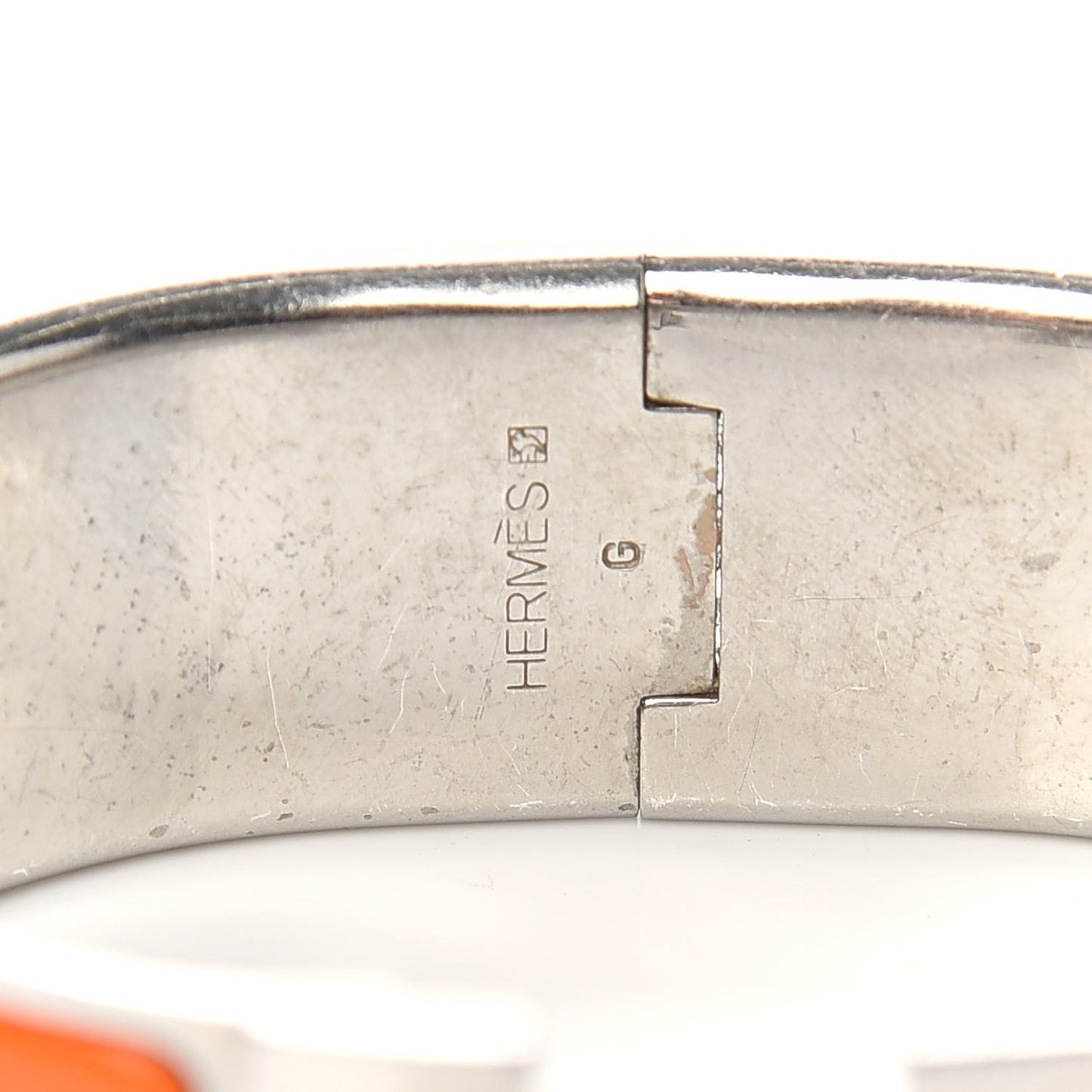 Enamel Wide Clic Clac H Bracelet GM Orange