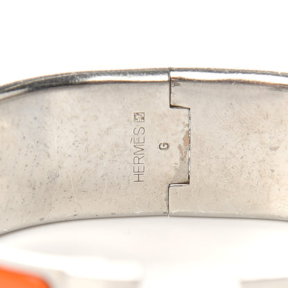 Hermes Enamel Wide Clic Clac H Bracelet GM Orange 5 of 5