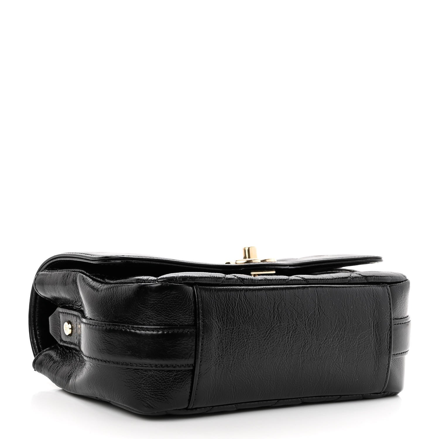 Chanel Crumpled Glazed Lambskin Quilted Mini Flap Black 4 of 10
