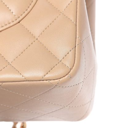 Chanel Lambskin Quilted Jumbo Double Flap Beige Clair 11 of 13